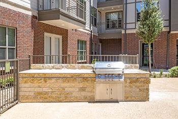 Poolside grilling area